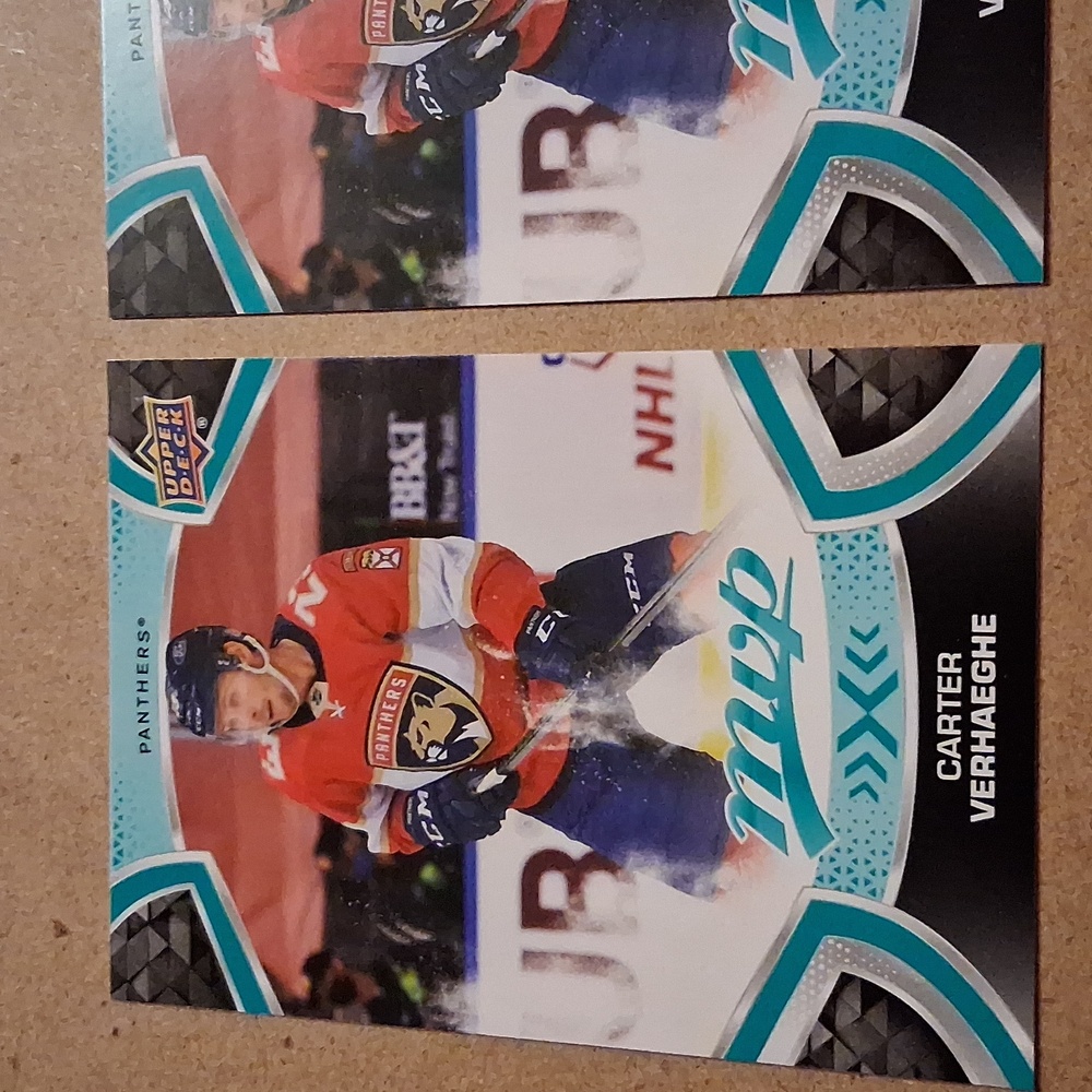 Upper Deck Carter Verhaeghe Florida Panthers NHL Hockey Cards